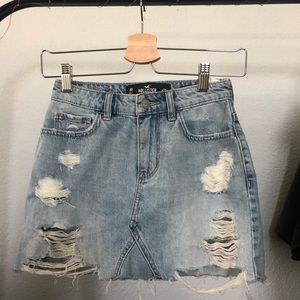 A Rip jean skirt